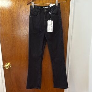 Bershka High Waisted Black Jeans (slight flare leg)